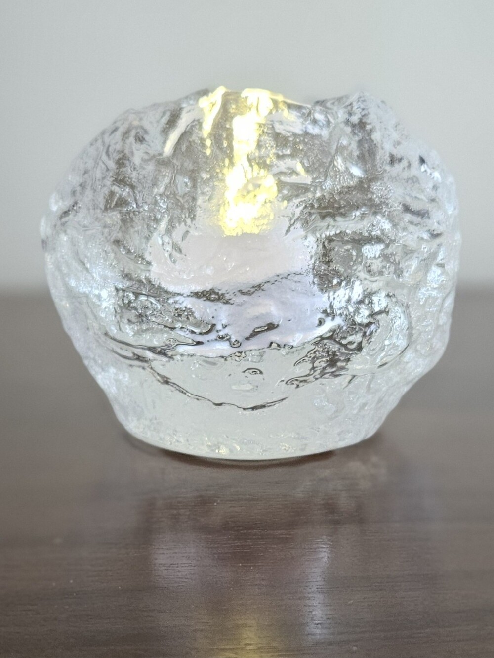 Kosta Boda Snowball Votive Candle Holder Ann Wolff Swedish Art Glass